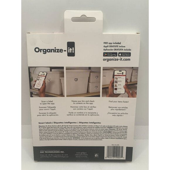 Organize-It! Smart Label 8-Pack For Efficient Storage Management - Picture 2 of 2